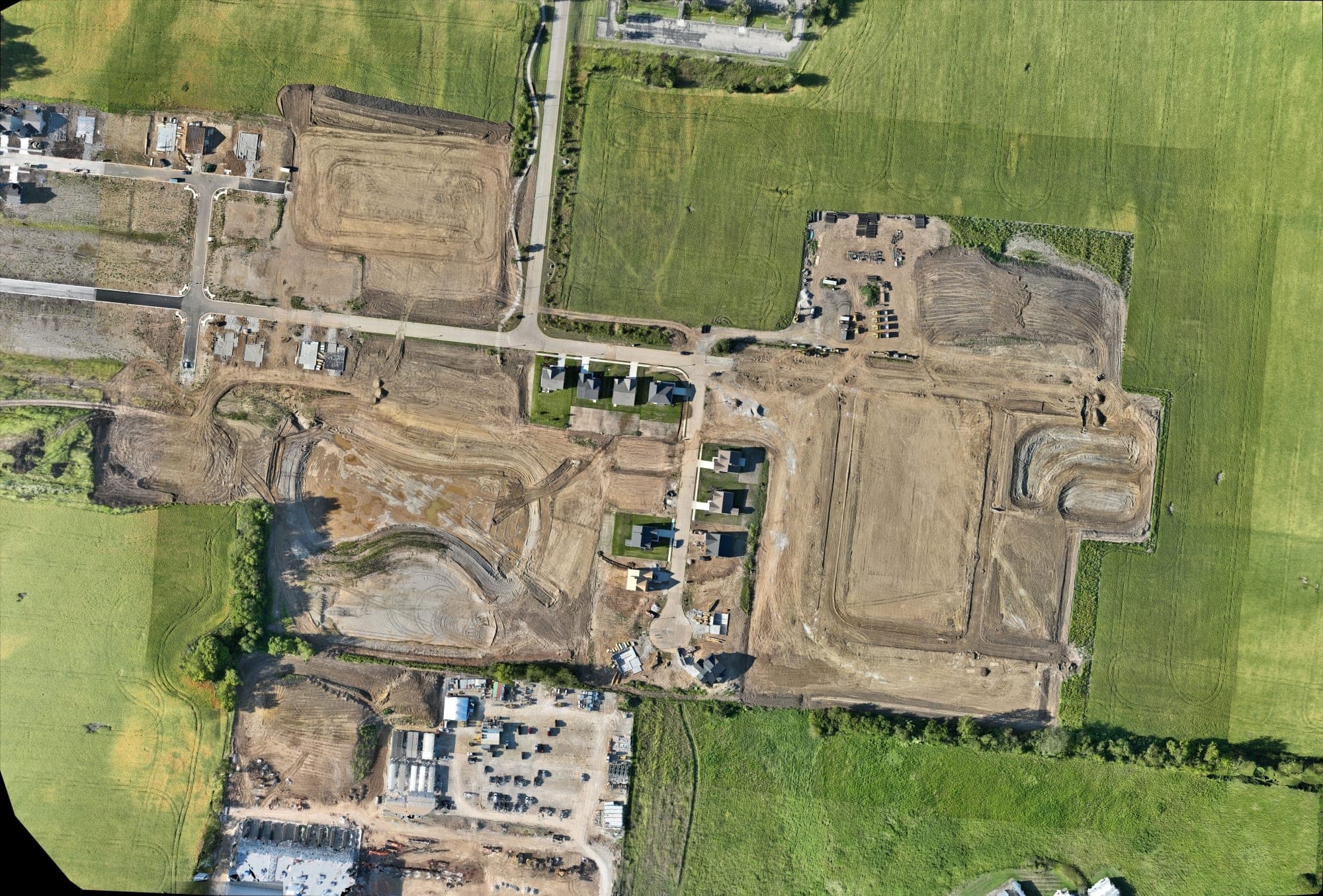 Construction - Track progress from the air, phase by phase.